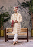 Bin Tayyab Sherwani (TD-1819)  OFF WHITE