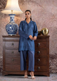 BIN TAYYAB (BT-06) WESTERN 2 PCS STITCH SUIT BLUE