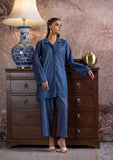 BIN TAYYAB (BT-06) WESTERN 2 PCS STITCH SUIT BLUE