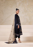 3 Piece Embroidered Velvet BT-3972 Navy Blue