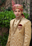 Bin Tayyab Sherwani (TD-1400) Almond Gold