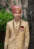 Bin Tayyab Sherwani (TD-1400) Almond Gold