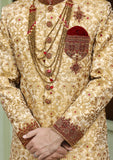 Bin Tayyab Sherwani (TD-1404-2) Maroon Golden