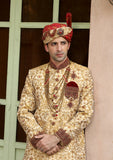 Bin Tayyab Sherwani (TD-1404-2) Maroon Golden