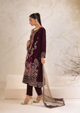 3 Piece Embroidered Velvet BT-4044